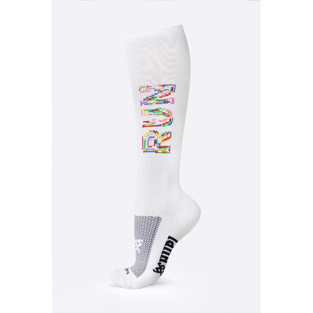 Meia HUPI Run Colors Branca Longa