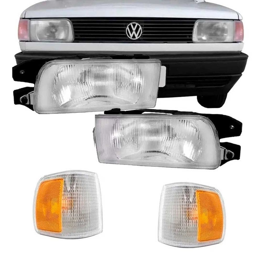 Par Farol Gol Parati Voyage G1 91/95 Saveiro G1 91 91/97 Foco Simples + Piscas