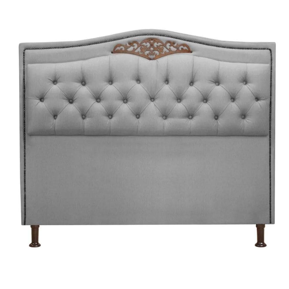 Cabeceira Holanda 1,40 Casal Linho Shop Das Cabeceiras Grafite