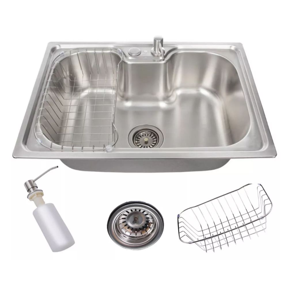 Cuba Pia Cozinha Gourmet Aço Inox 60x42 Com Acessórios Luxo