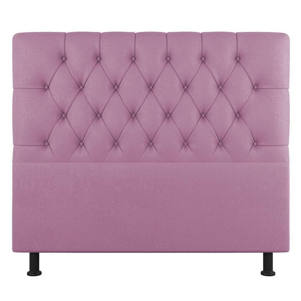 Cabeceira Cama Box Casal Nice 140cm Suede Rosa - Abmaza