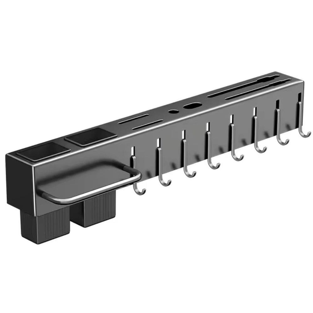 Rack Suspenso de Parede Porta Utensílios Cinza Top Chef