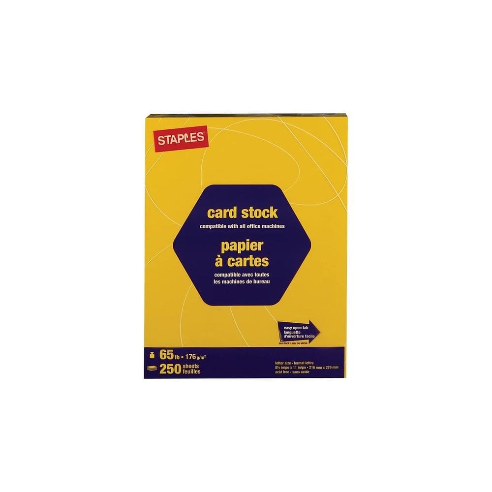 Papel de cartolina Staples 862159 Brights 65 lb 250 folhas