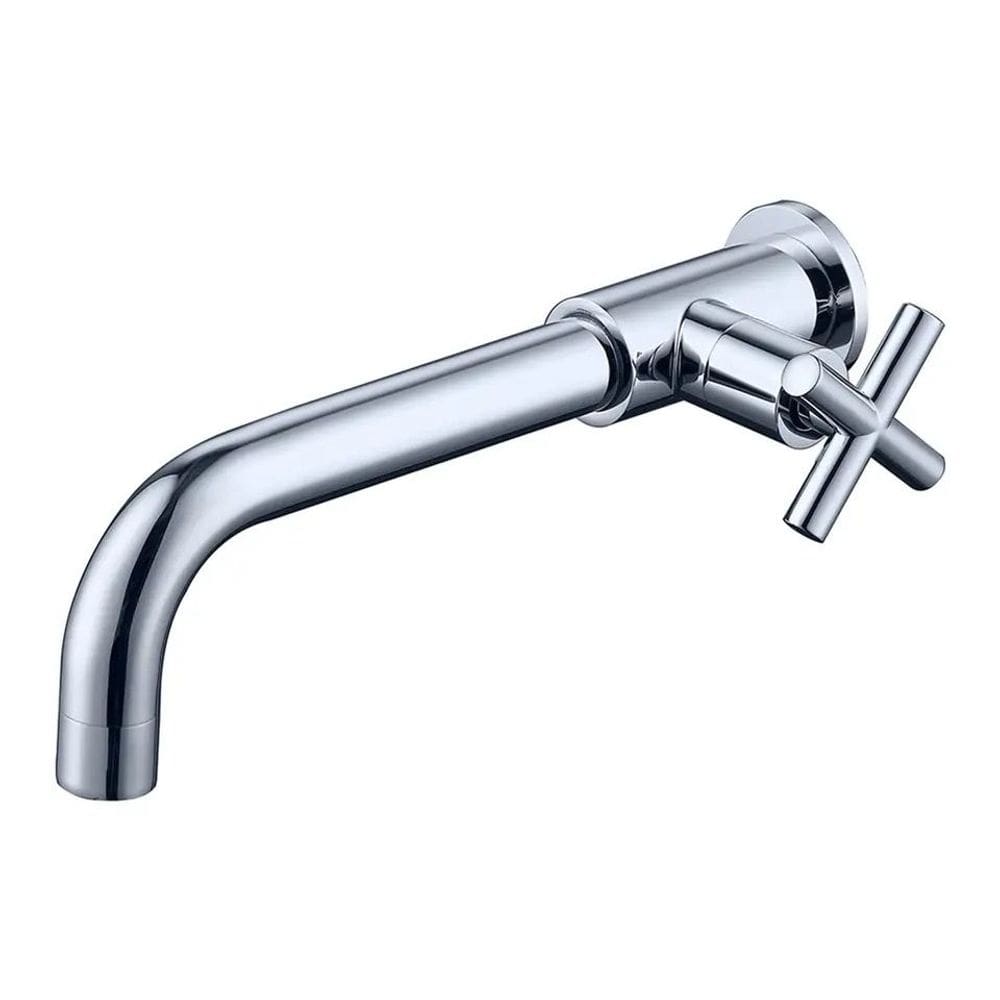 Torneira Lavabo Banheiro Parede Cromada Giratória Luxo 1/4v