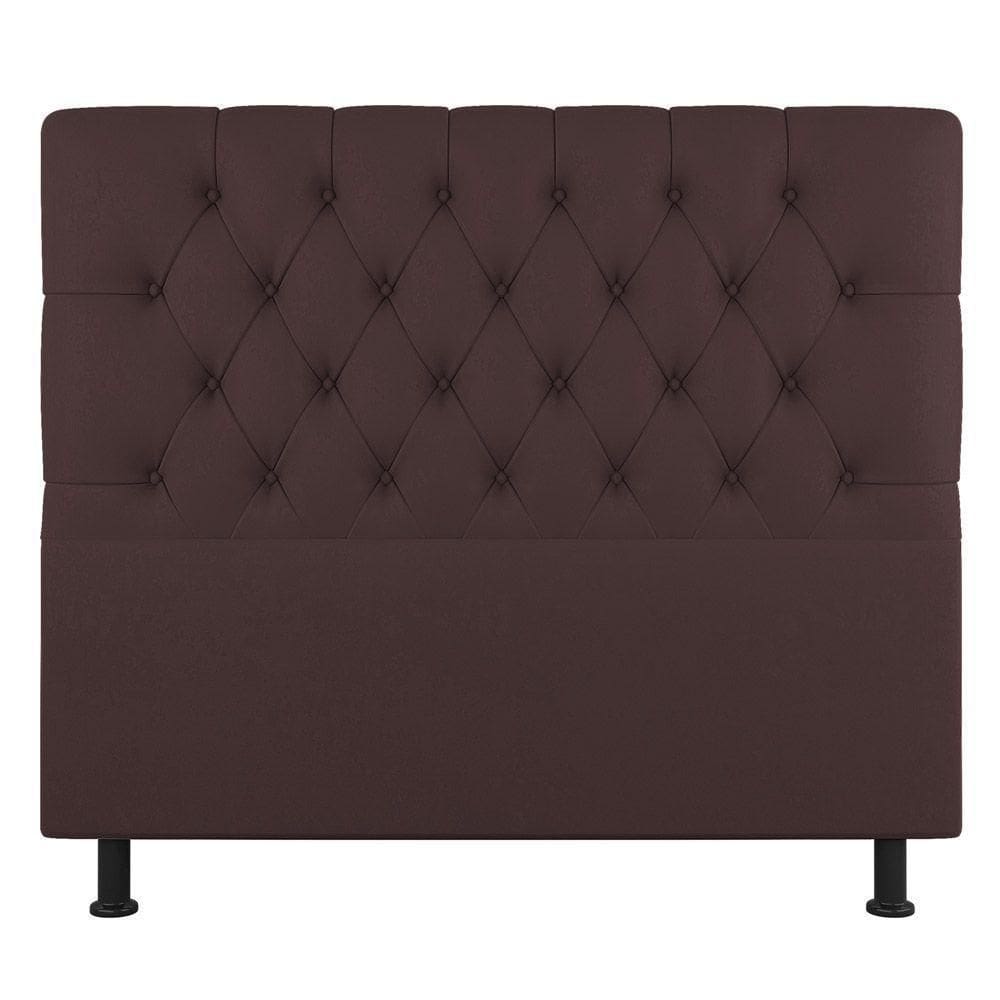 Cabeceira Cama Box Solteiro Nice 100cm Suede Marrom - Abmaza