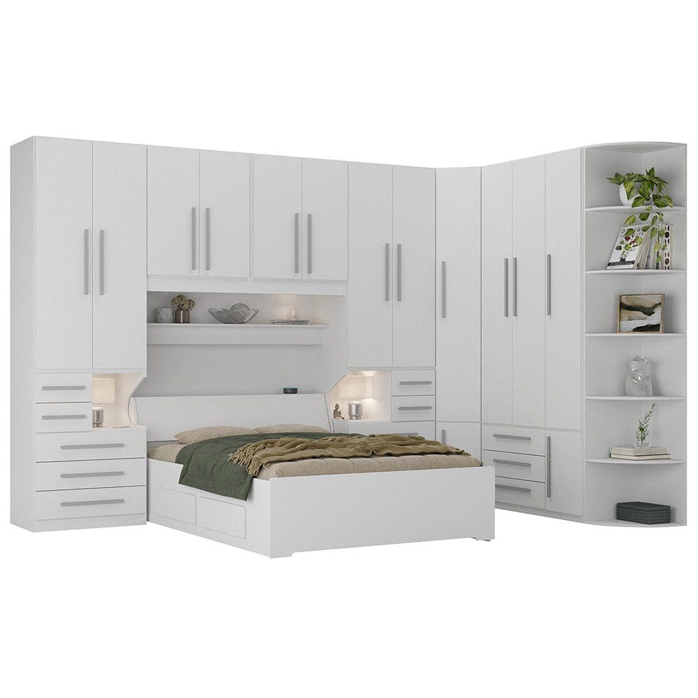 Dormitório Queen Size Sem Cama 1222S Branco
