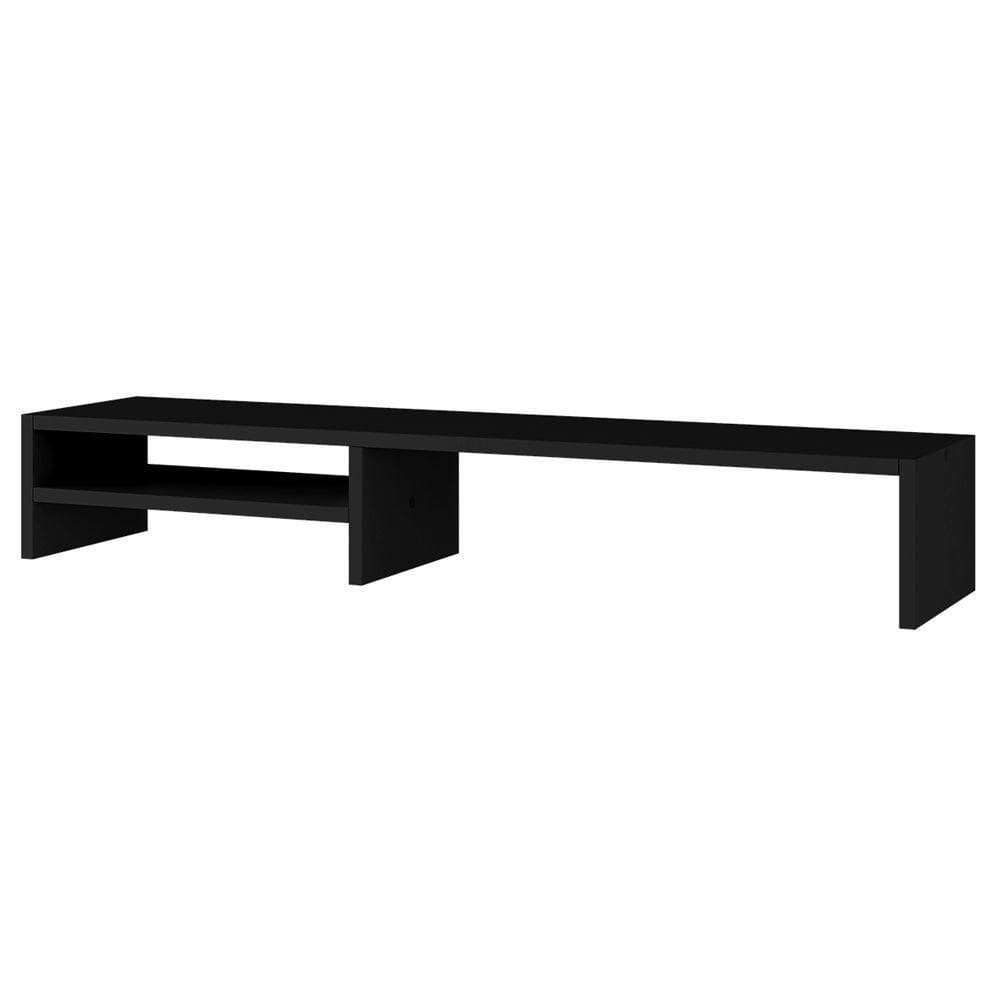 Base Suporte Stand-pro Para Monitor Setup Soft Elevado 95x15cm Em 100% Mdf Preto - Abmaza