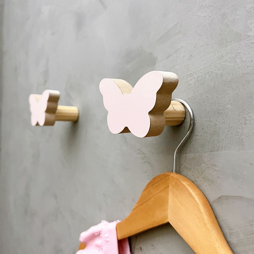2 Ganchos parede borboleta infantil decoração baby 2Bobb15c