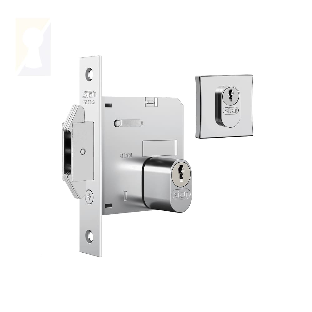 Fechadura Stam Correr/Bater Externa 1006 Cromado