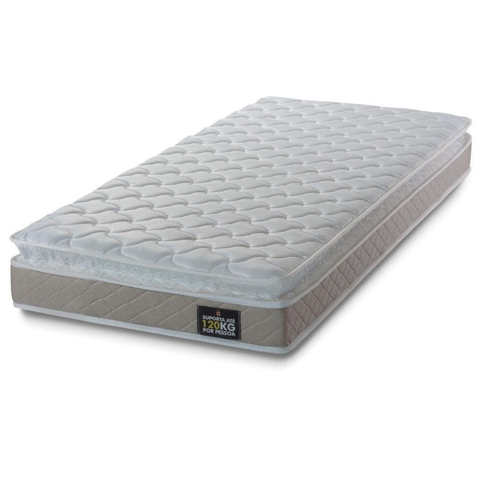 Colchão Solteiro De Espuma D33 0,88x1,88x0,19 Bege/branco