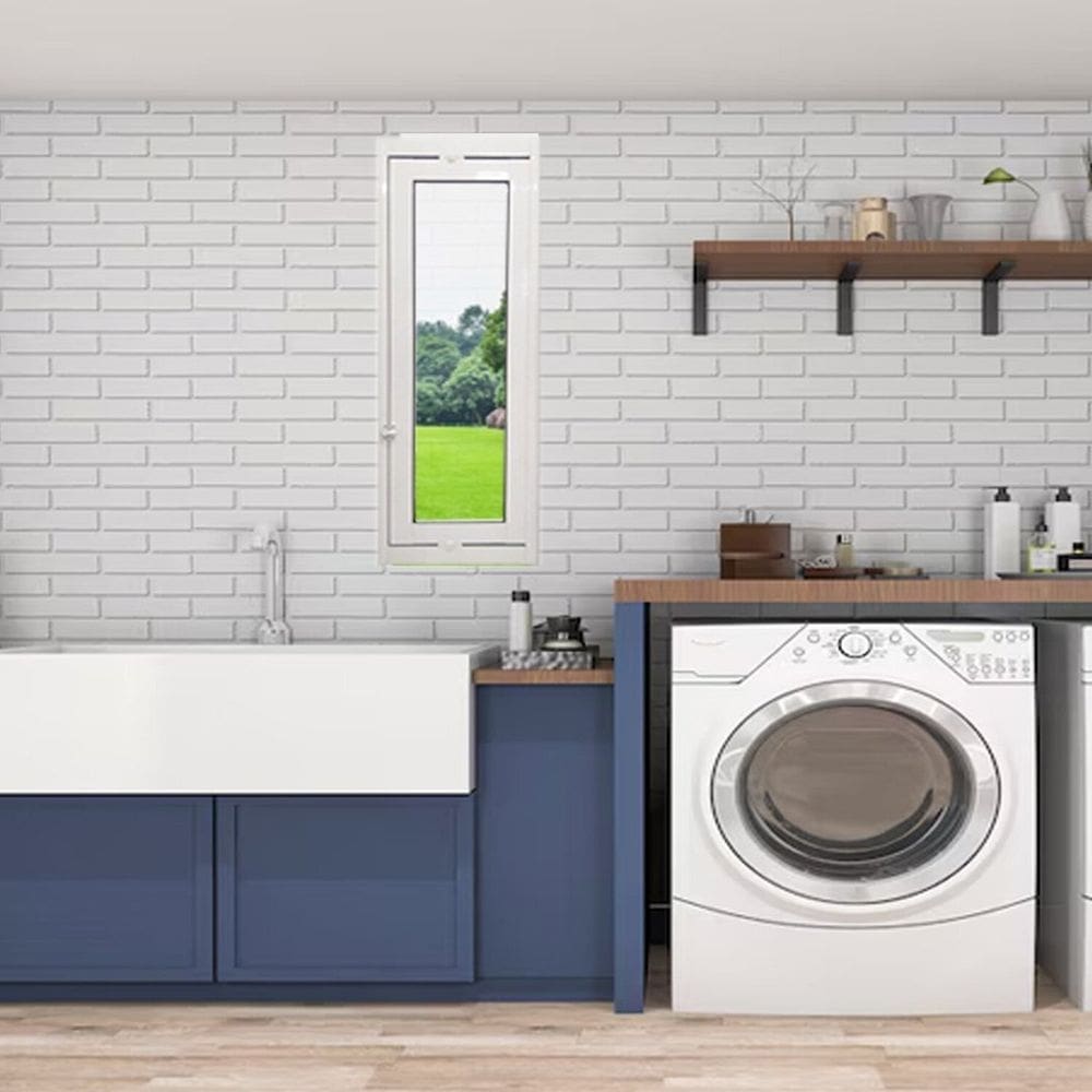 Janela Vitrô Capelinha de Alumínio Branco 100x60 cm Linha Veneza Branco