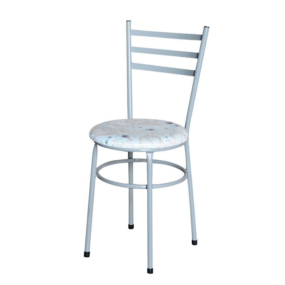 Cadeira Para Mesa Epoxi Cinza Assento Floral Cor:floral Areia