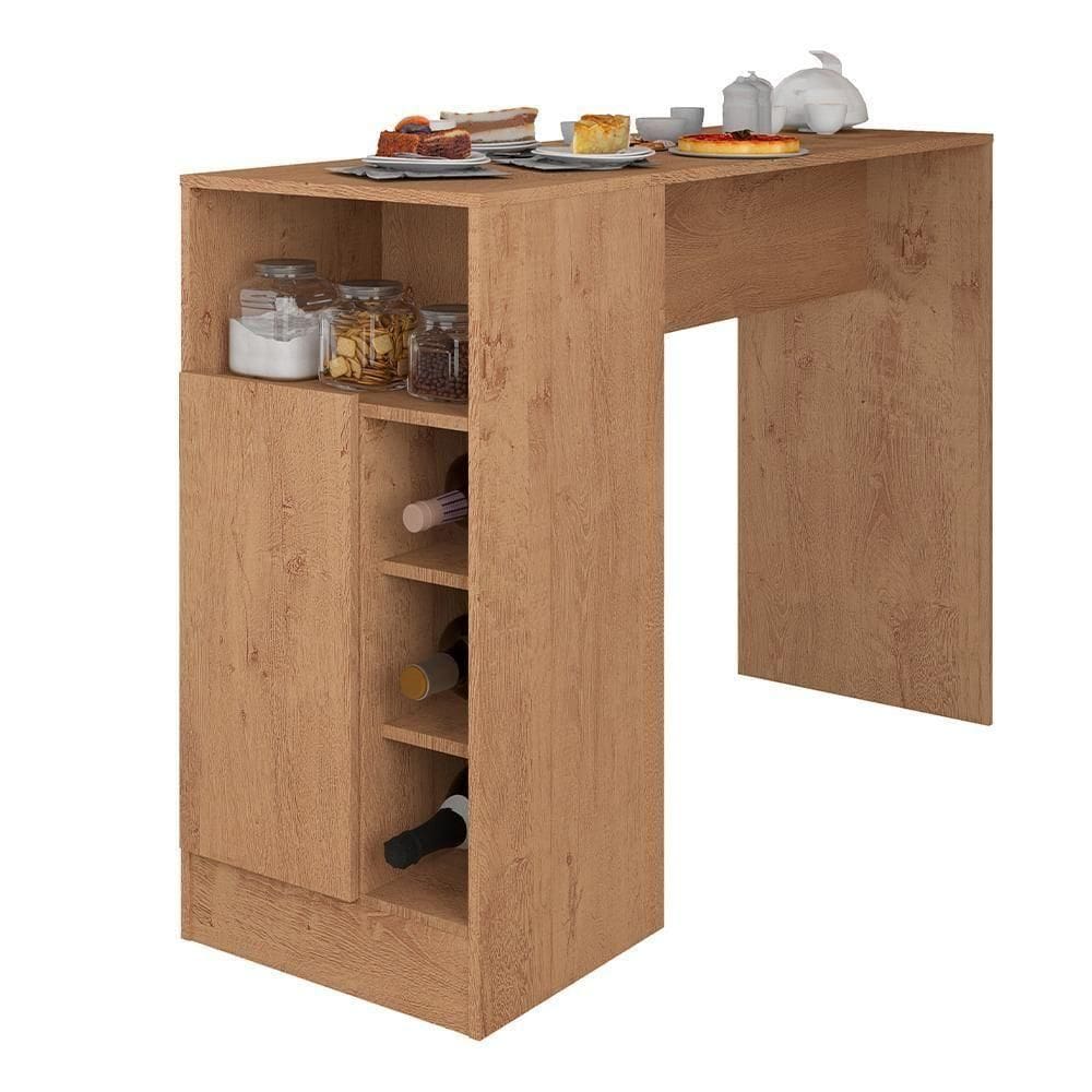 Bancada Gourmet Para Cozinha De 136,5 Cm C- 1 Porta E Nichos Canelato Canelato