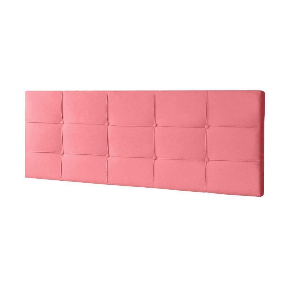 Cabeceira Painel Casal 1,40m Roma Suede Rosa