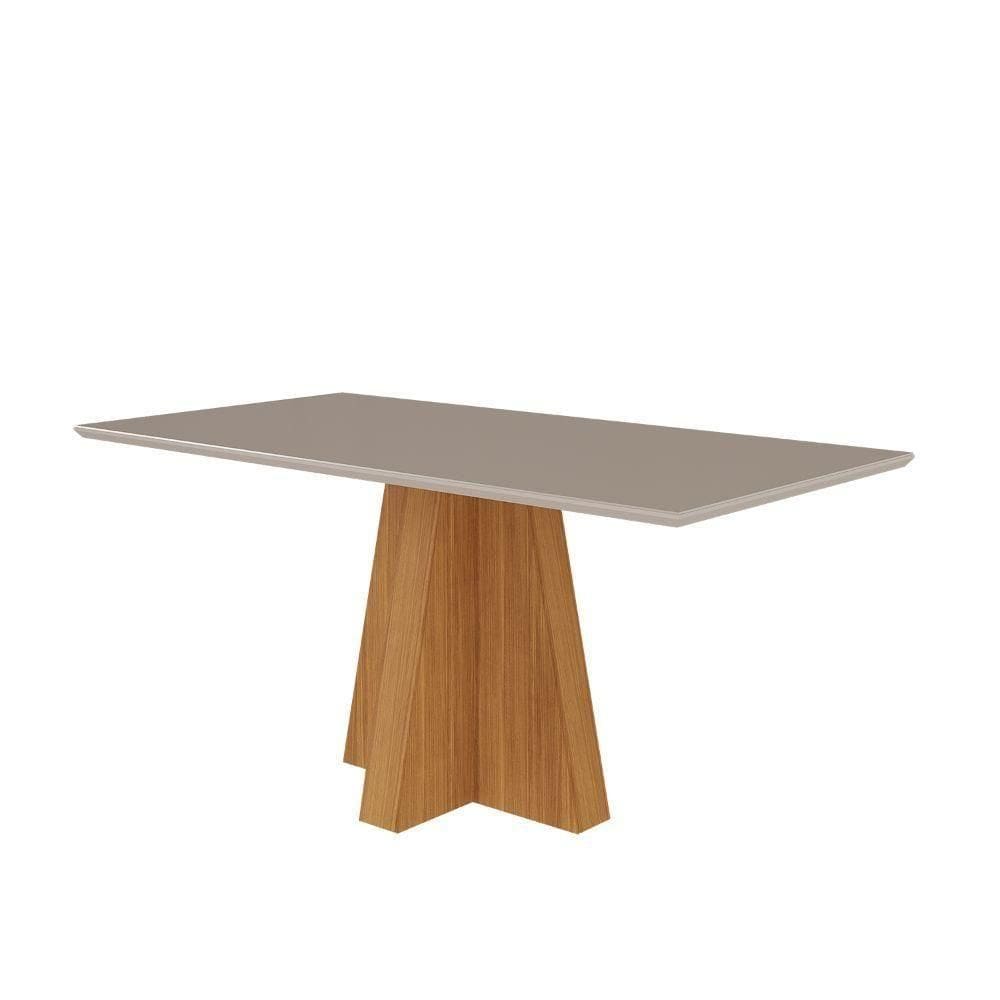 Kit Sala Jantar Patricia 160X80 6 Cadeiras Juliana Class Cimol Nature/Off White/Madeira/Joli Nature