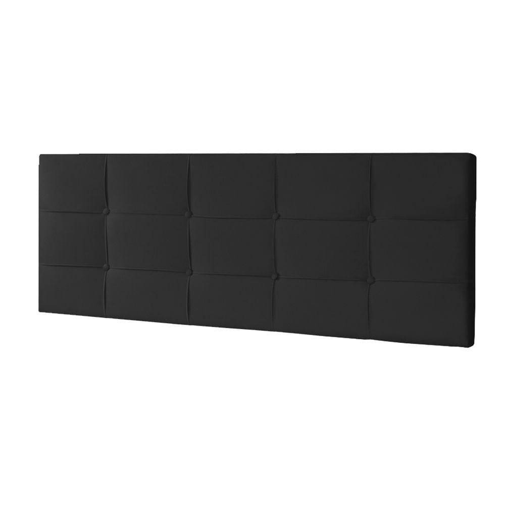 Cabeceira Painel Queen 1,60m Roma Suede Preto