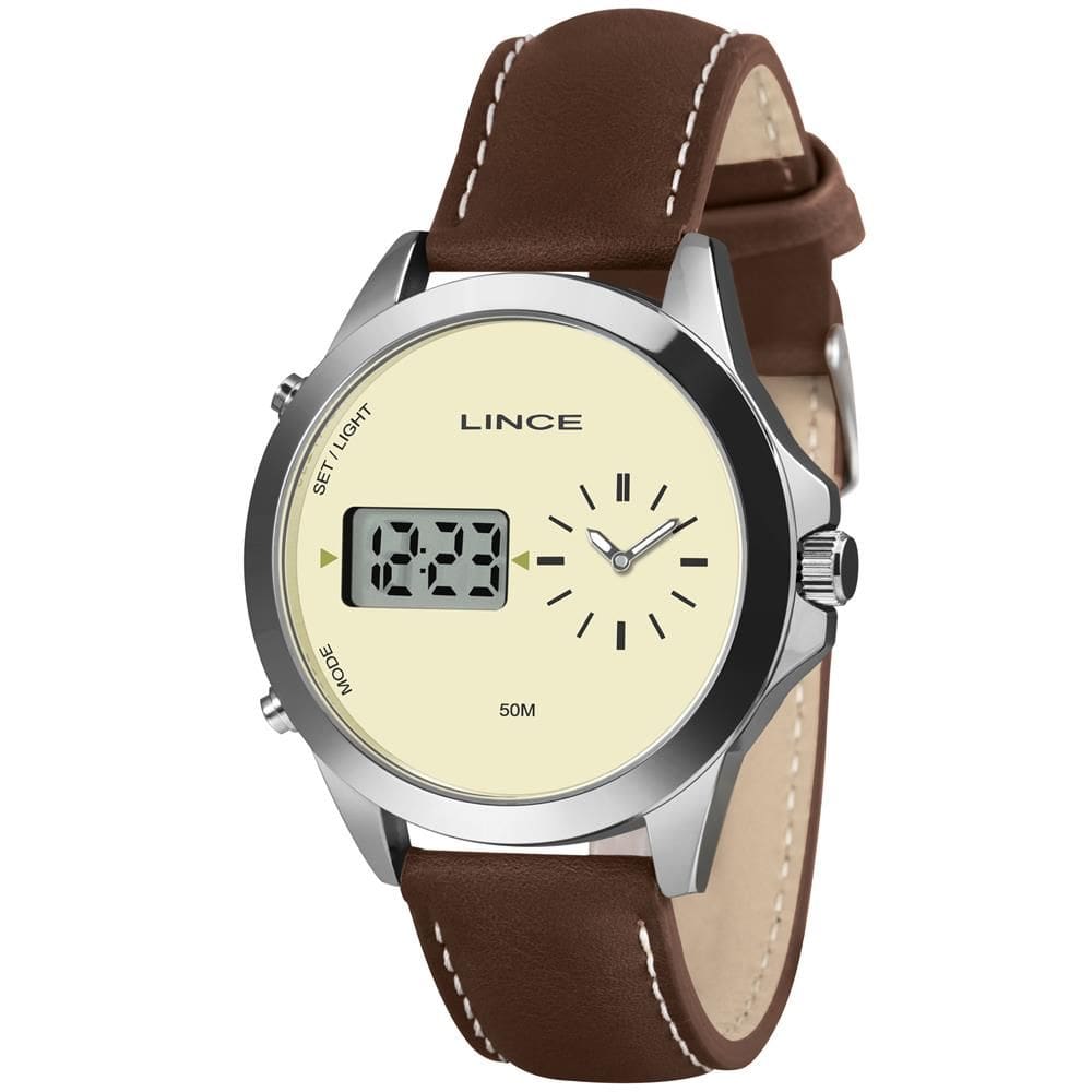 Relógio Lince Masculino Ref: Mrc4822l46 T1nx Anadigi Prateado