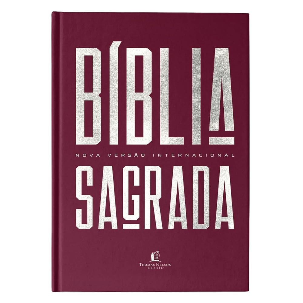 Bíblia NVI, Capa Dura, Vinho, Econômica, Pedra Angular