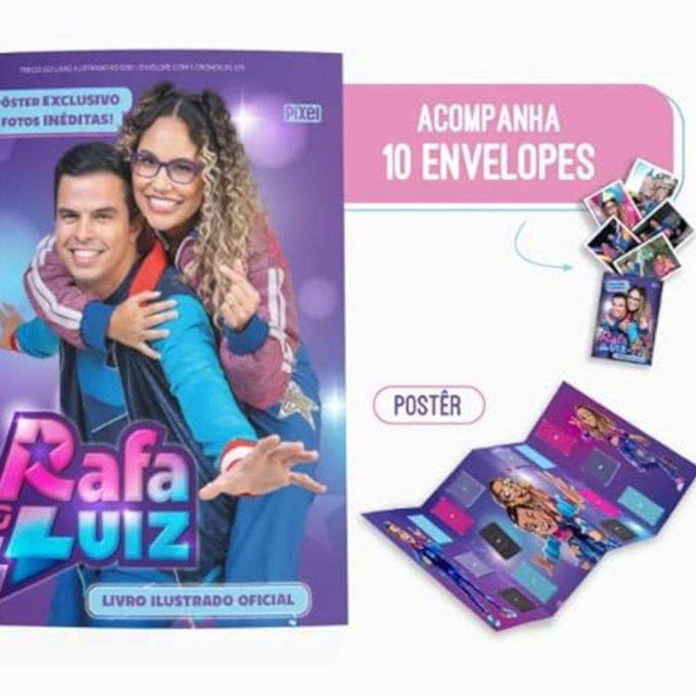 Álbum oficial Rafa & Luiz + 10 envelopes de figurinhas