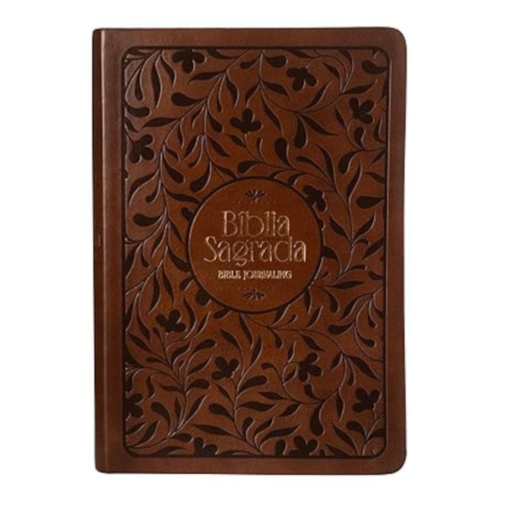 Bíblia NVI Bible Journaling, courosoft marrom com baixo relevo, com espaço para anotações, Leitura Perfeita, Falei com Amor