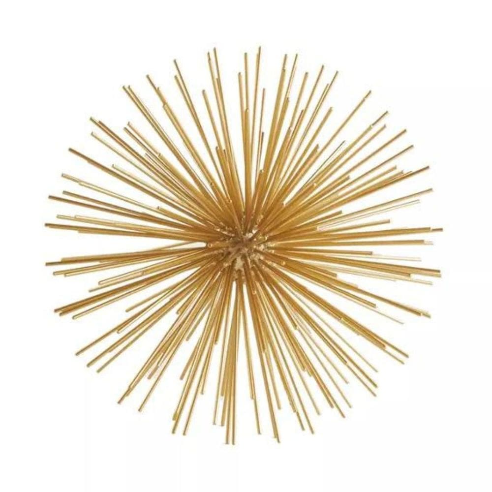 Escultura Ouriço Dourado Diâmetro 26cm 12579 Mart