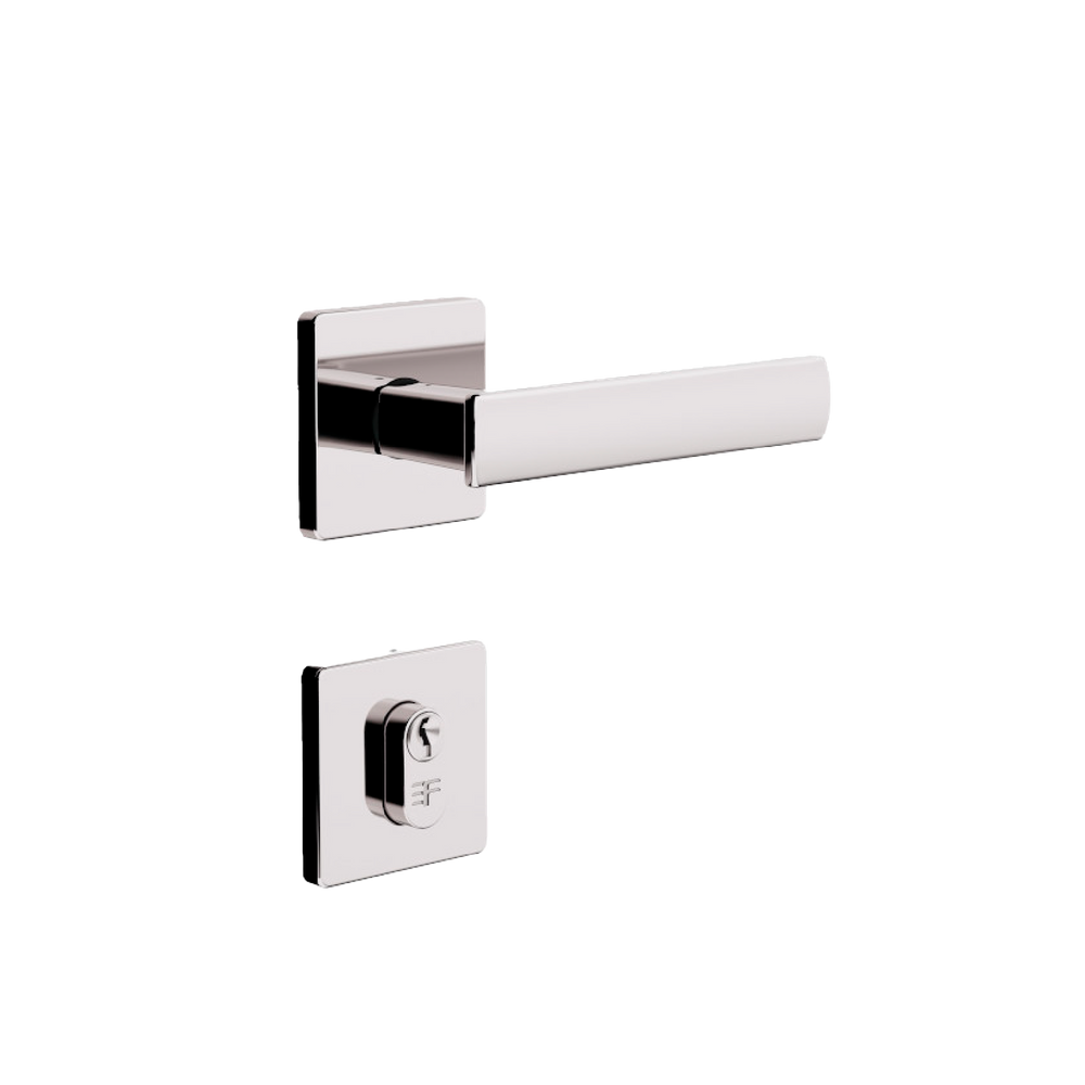 Fechadura 3f Externa 740E117 Ros. Quadrada Cromado