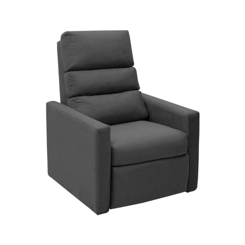 Poltrona Do Papai Reclinável Ravena Suede Cinza Speciale Home Cinza