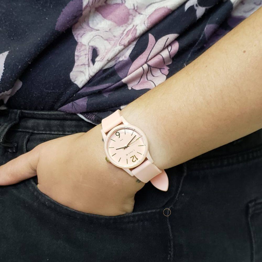 rose Relógio Lince Feminino Analógico Funny Rosa | Extra