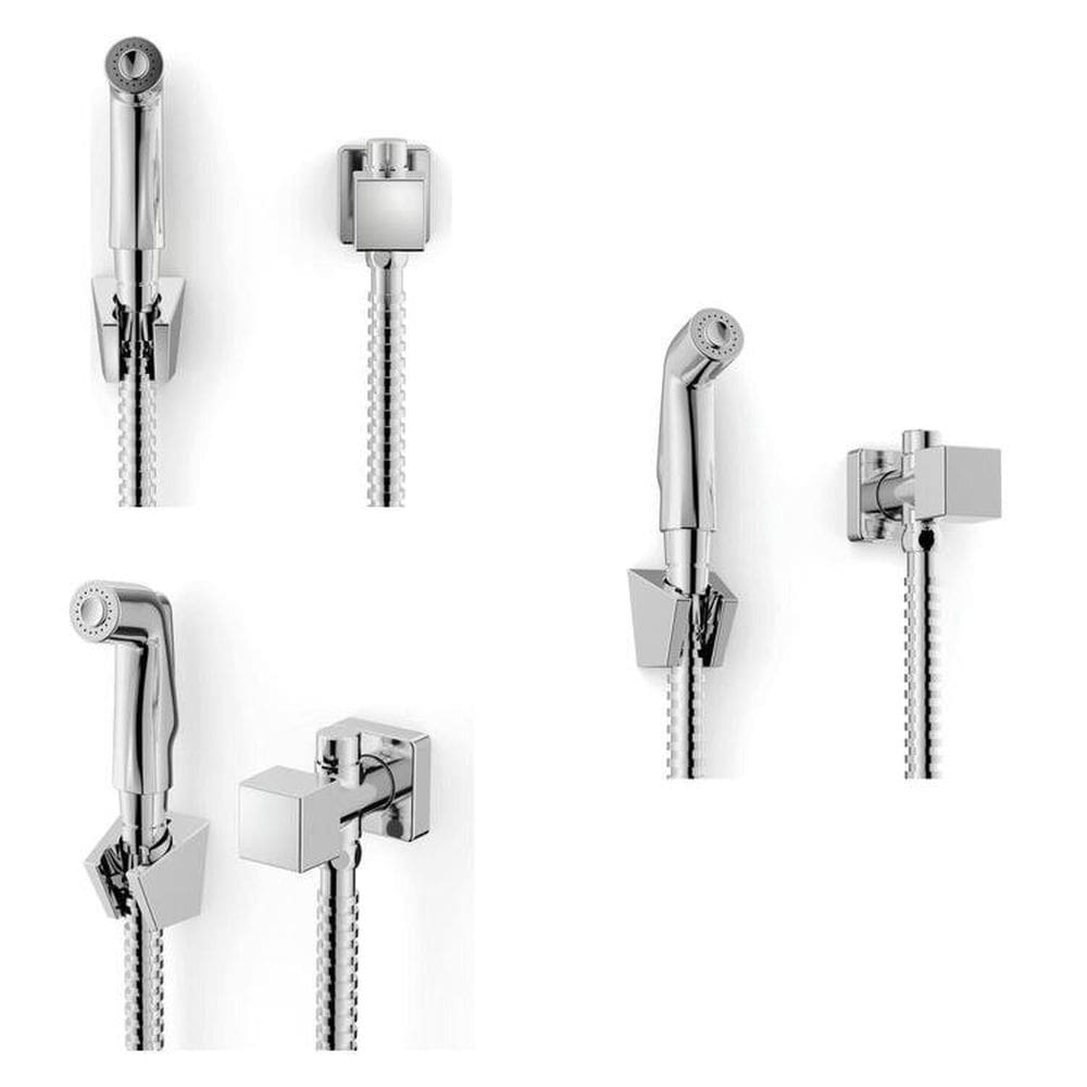 Kit com 3 Ducha Higienica com Derivação Singles One Square Cromado