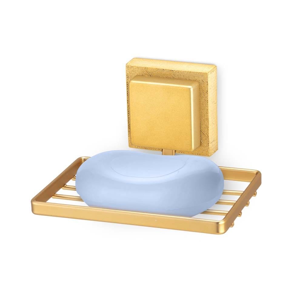 Saboneteira de Parede Adesiva Dupla Face 3M Dourado Fosco - 3243 Arthi