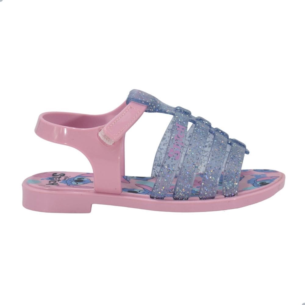 Sandália Infantil Grendene Kids Stitch Clutch Com Beg Rosa