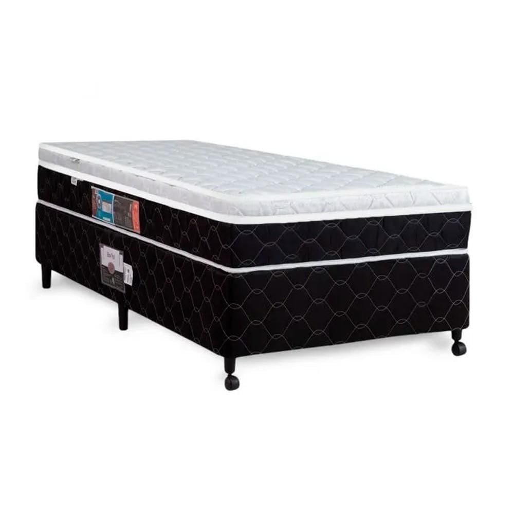 Cama Box + Colchão Castor Solteiro Montblanc One Face D33 120x203x52cm