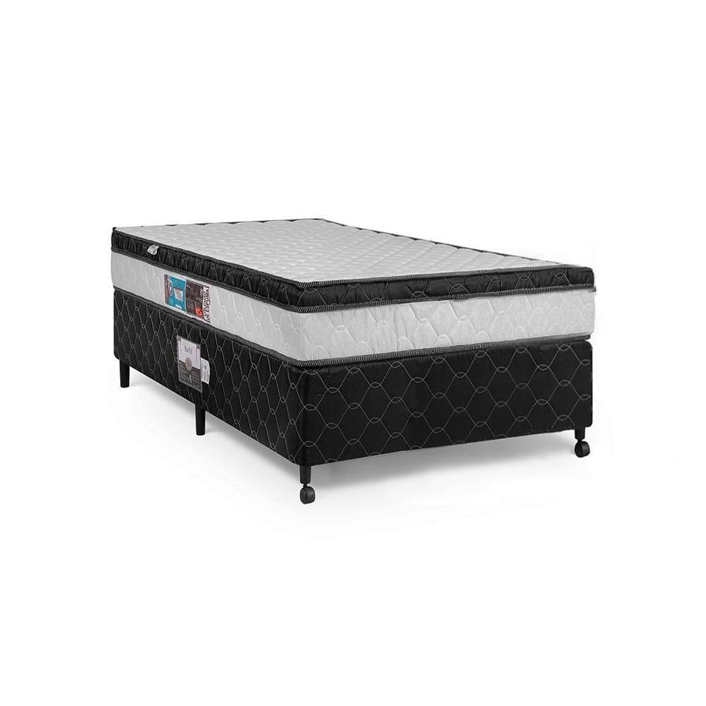 Cama Box + Colchão Castor Solteiro Montblanc One Face D45 96x203x52cm