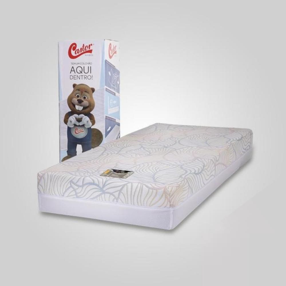 Colchão Castor Solteiro na Caixa Vitagel Space Double Face D33 88x188x24cm