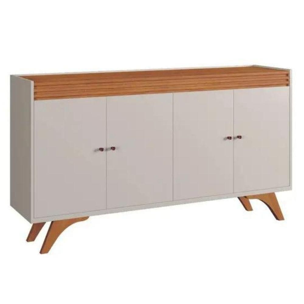 Buffet Madrid 4 Portas Mavaular Off White Naturalle