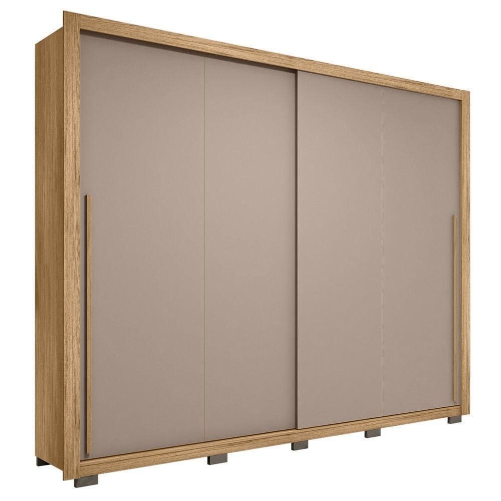 Guarda Roupa Casal 2 Portas De Correr 245cm Praticus Buriti Fendi Caemmun