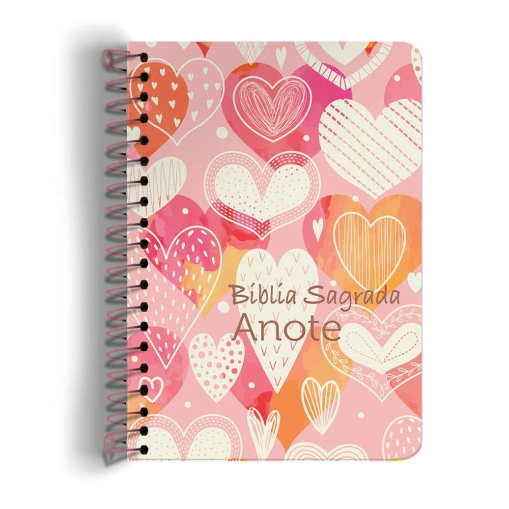 Bíblia Sagrada - Anote - Espiral - Corações