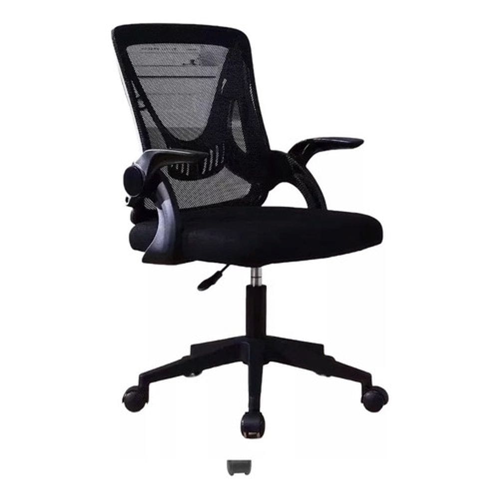 Cadeira De Escritório Giratória Black Tela Mesh Até 120kg