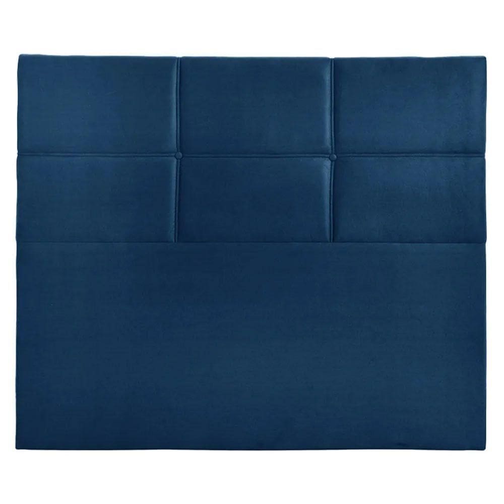 Cabeceira Estofada Milena 1,40 Casal Shop Das Cabeceiras Azul