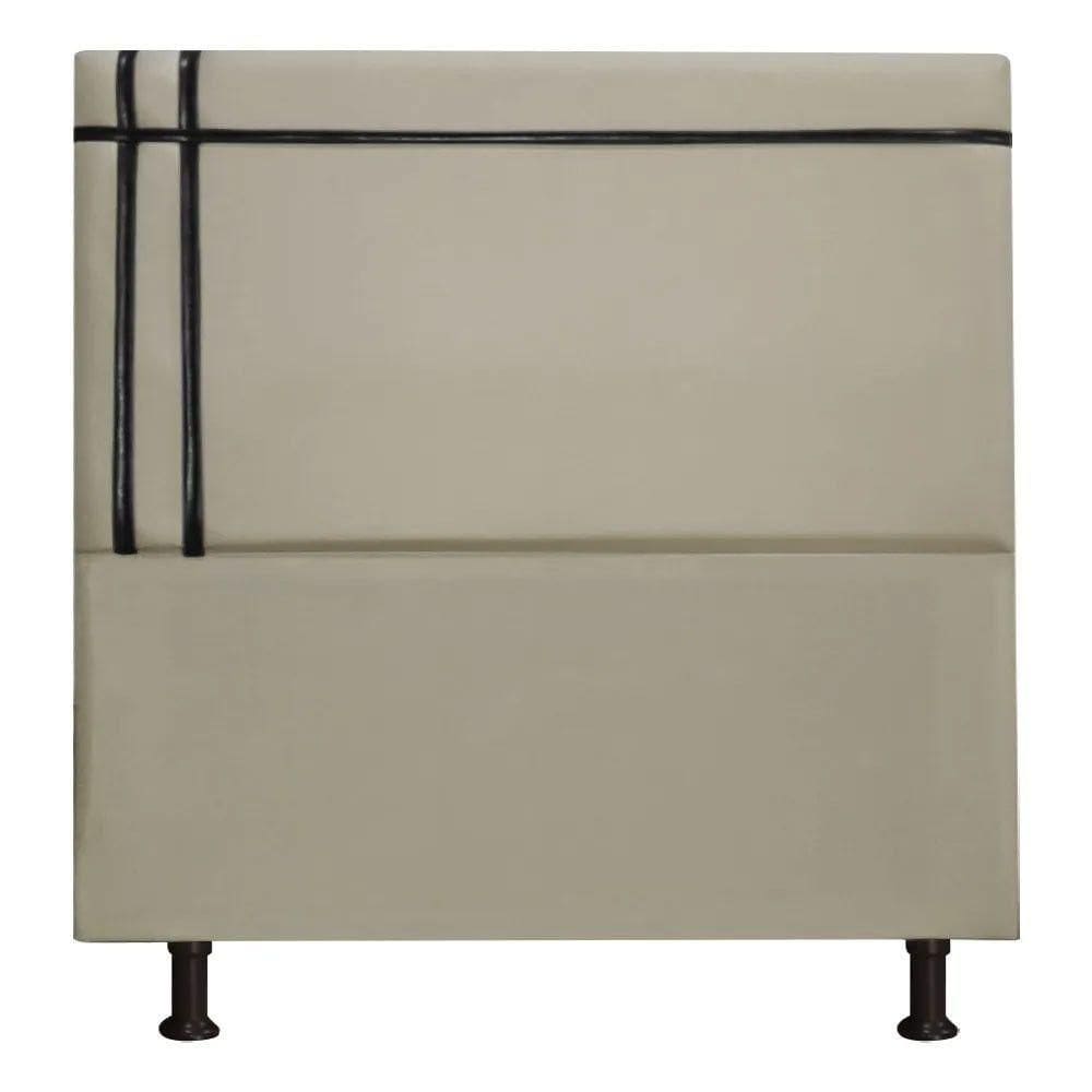 Cabeceira Royal 140cm Suede Fita Shop Das Cabeceiras Bege