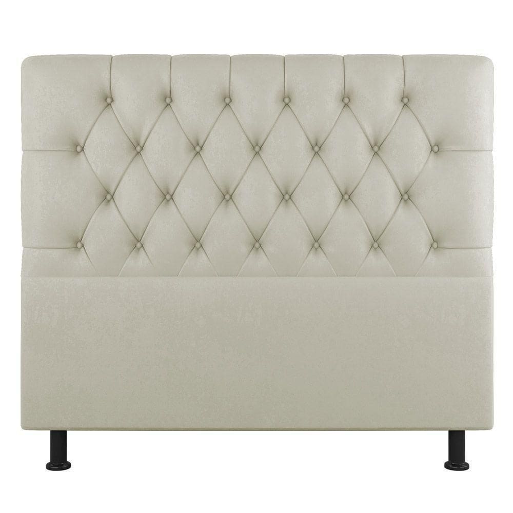 Cabeceira Cama Box Casal Queen Size Nice 160cm Sintético Bege - Abmaza