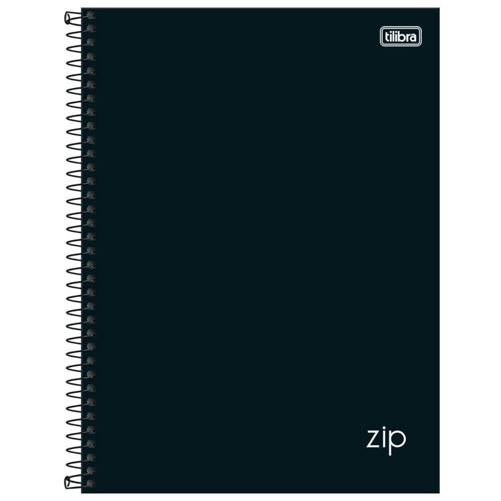 Caderno Espiral Capa Dura Universitário 10 Matérias 160 Folhas Zip Tilibra Preto