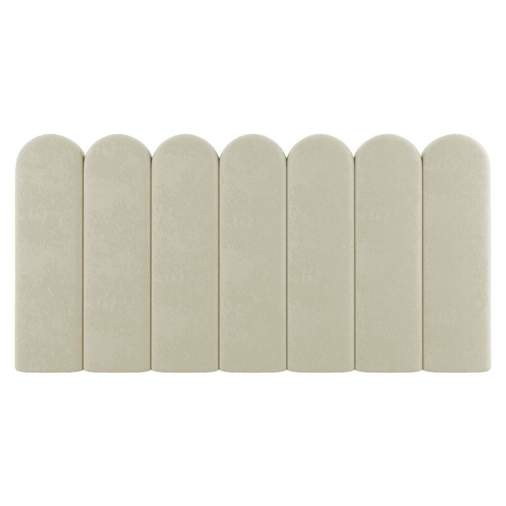 Painel Cabeceira Cama Box Solteiro Lana 90cm Sintético Bege - Abmaza