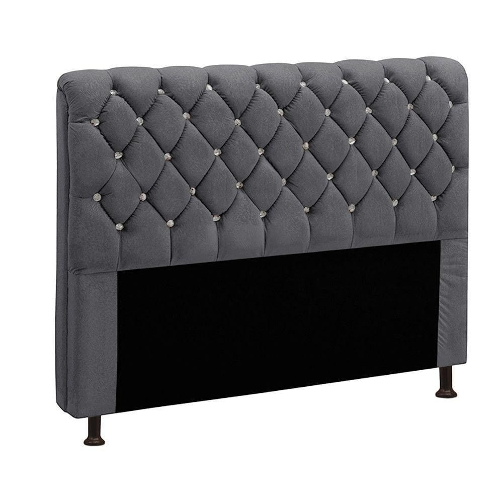 Cabeceira Fernanda 1,95 King Size Shop Das Cabeceiras Chumbo