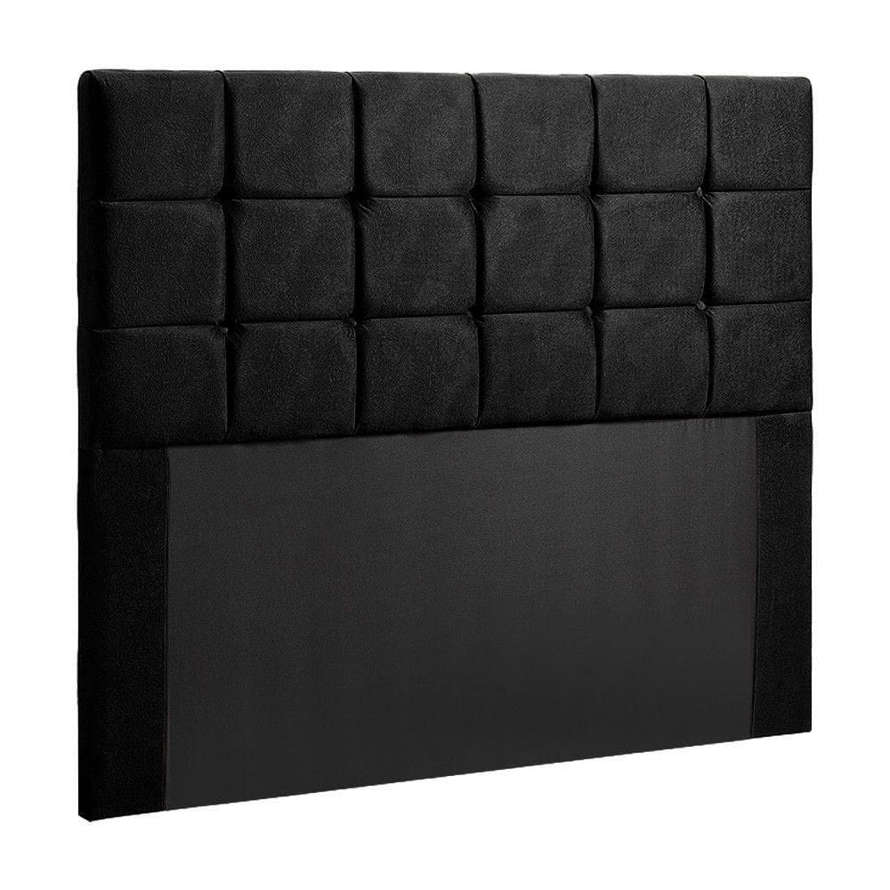 Cabeceira Julia Cama Box Casal 140cm Estofada Em Veludo Preto Speciale Home Preto