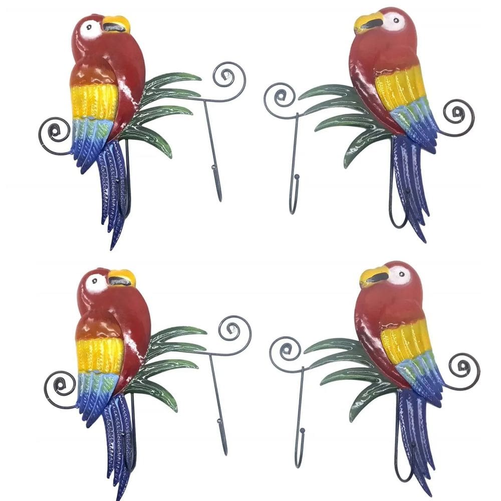 Gancho Metal Duplo Enfeite Decoraçao Parede Kit 4 Uni Arara Vermelha Sala Quarto Casa