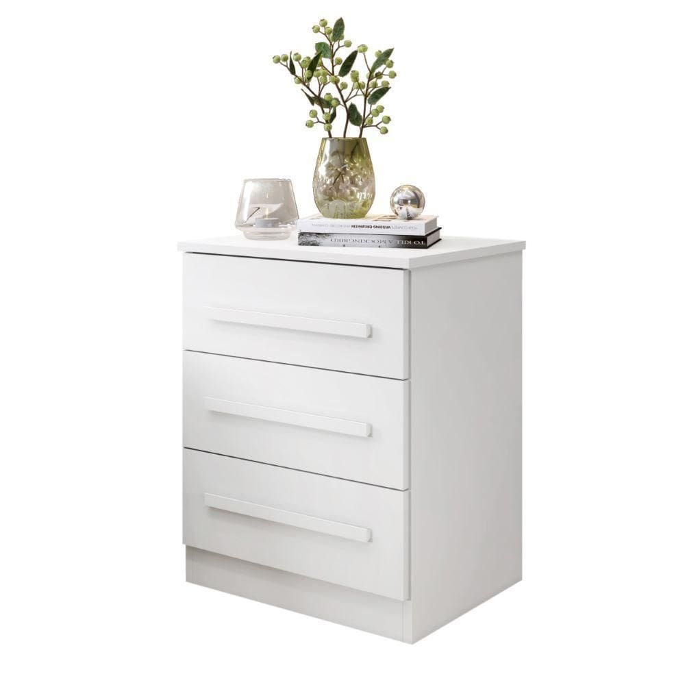 Mesa De Cabeceira Império 4 Gavetas Benetil Cor:branco