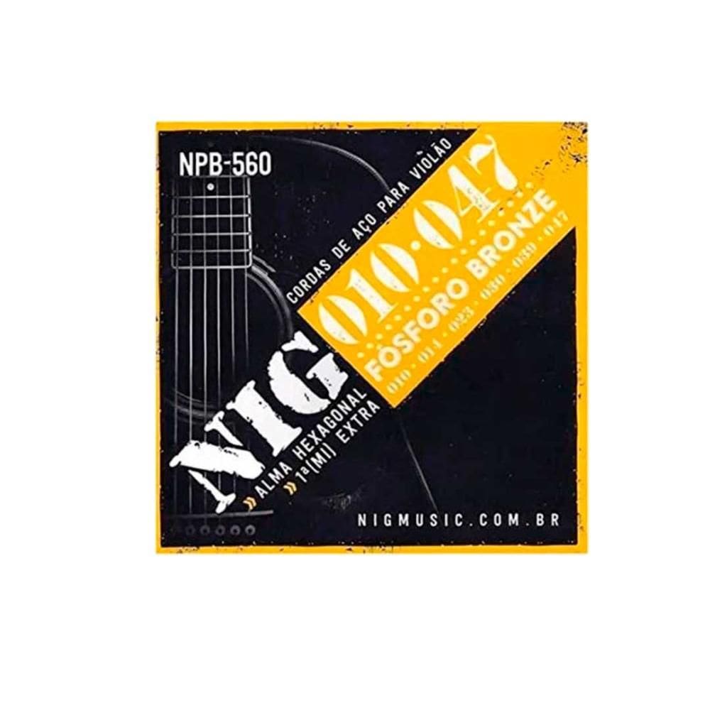 Encordoamento Violão Aço Fósforo Bronze 010"-047" Nig - Npb560 [F108]