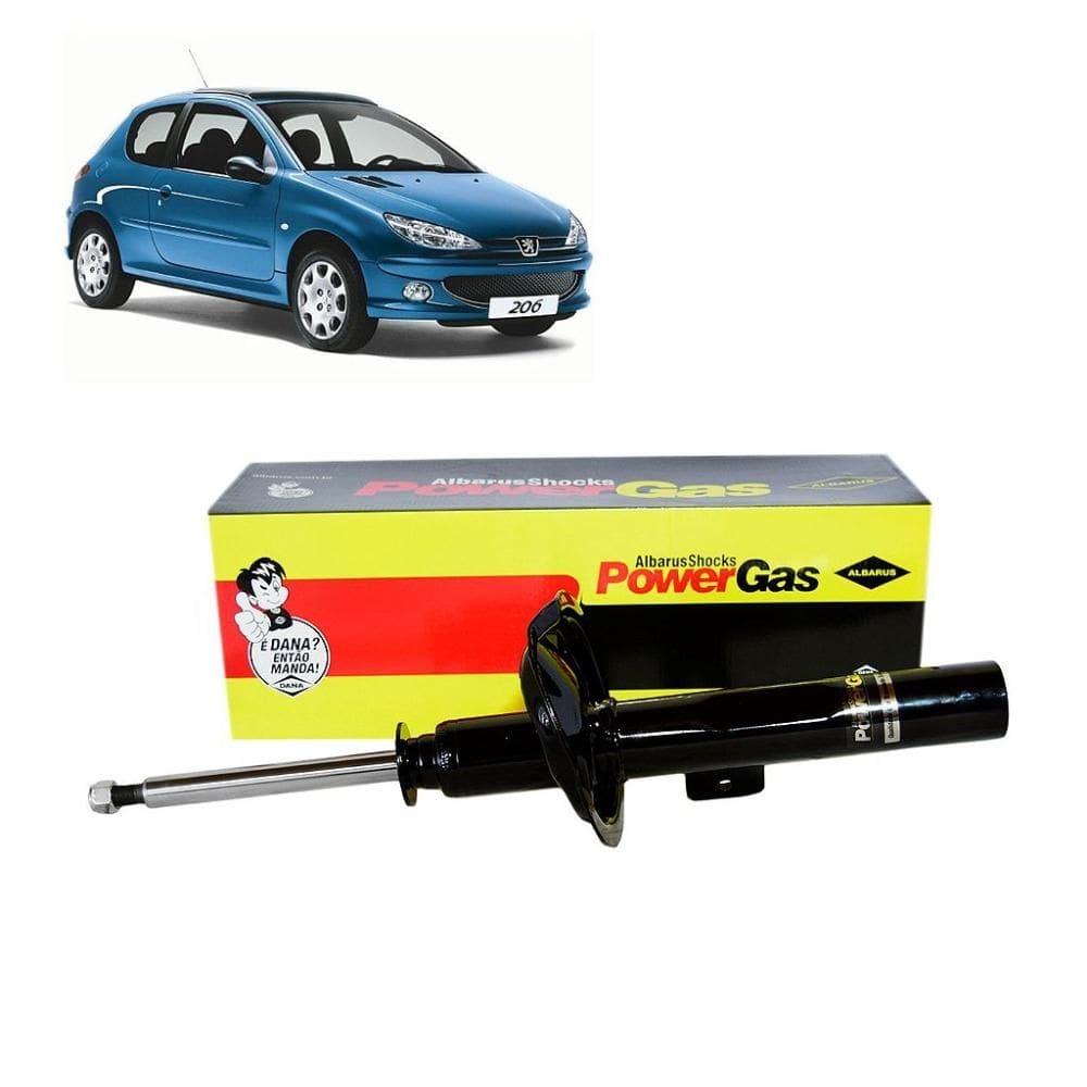 Amortecedor Turbo Gas Dianteiro Direito Peugeot 206 Hatch/Sw 1.0/1.4/1.6 Exc Escapade 1999 A 2010