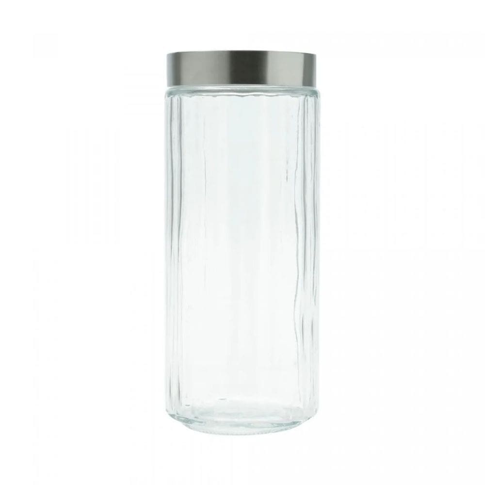 Porta Mantimento de Vidro com Tampa de Aço Inox e Visor de Acrílico Sydney 2,1L - Lyor